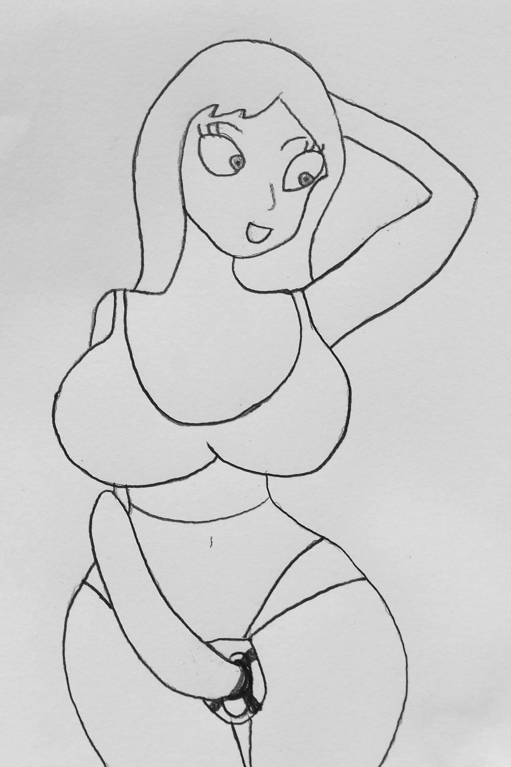 25P Strap on woman drawings