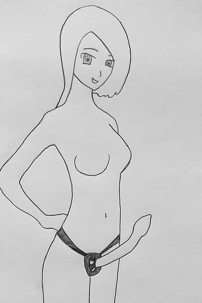 25P Strap on woman drawings