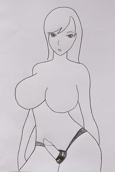 25P Strap on woman drawings