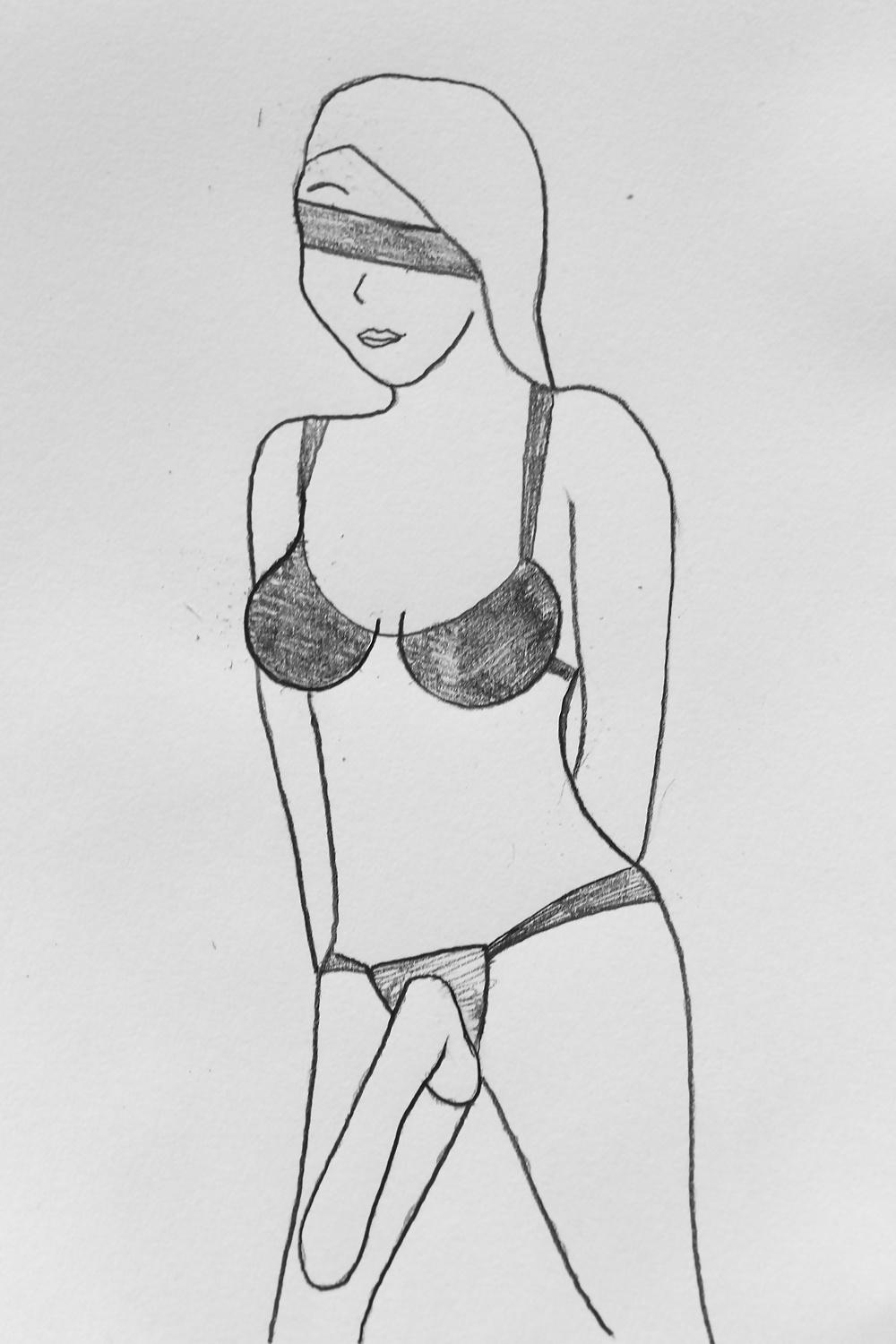 25P Strap on woman drawings