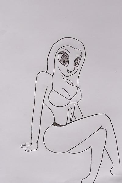 25P Strap on woman drawings