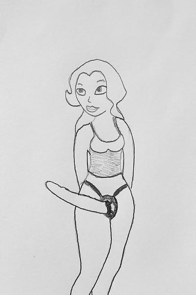 25P Strap on woman drawings