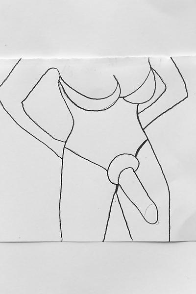 25P Strap on woman drawings