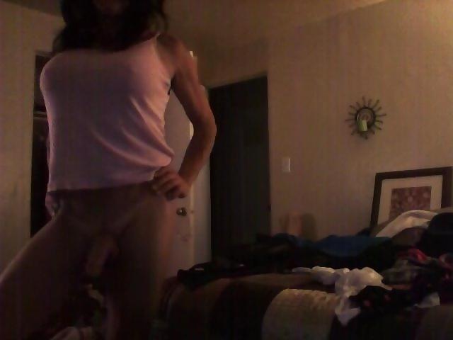 16P Lisa Love Crossdresser playing in pink panties