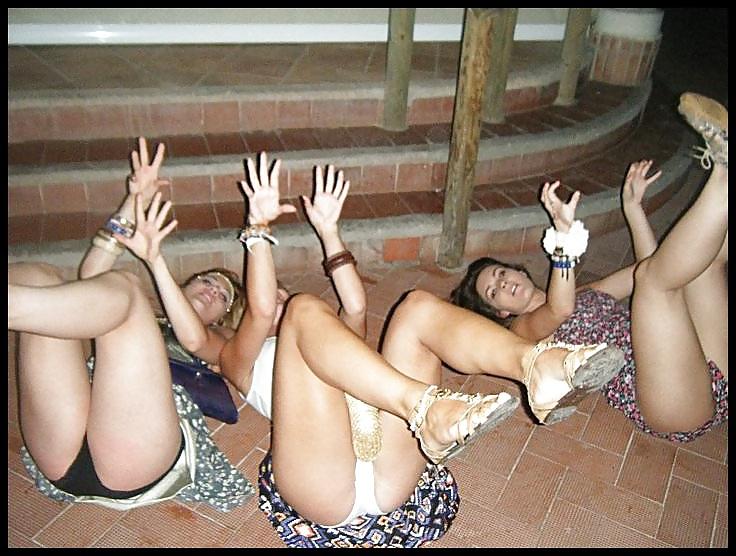25P Ladies who wear white panties-are you looking up my skirt?