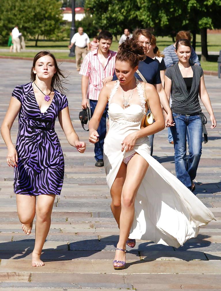 25P Ladies who wear white panties-are you looking up my skirt?