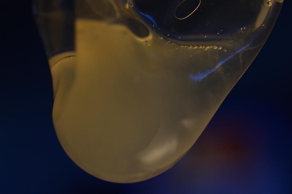 21P Pre cum and Cum in Condom