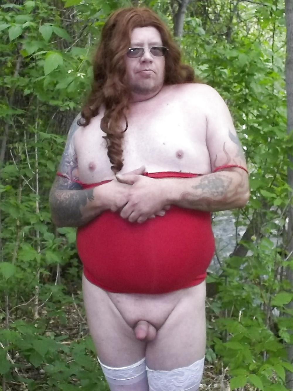 25P Crossdresser Playing in the Woods