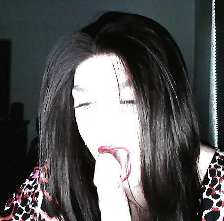 15P Crossdresser Sucking Her Dildo