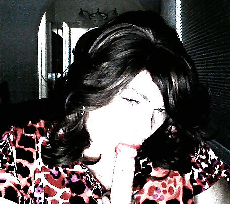 15P Crossdresser Sucking Her Dildo