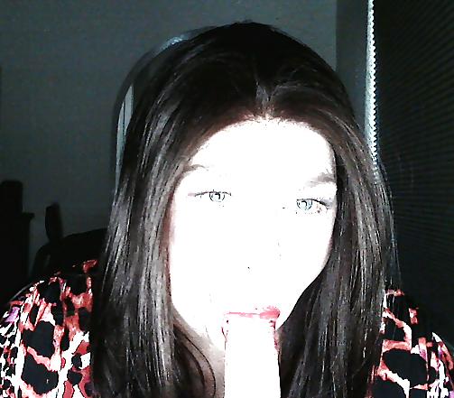 15P Crossdresser Sucking Her Dildo