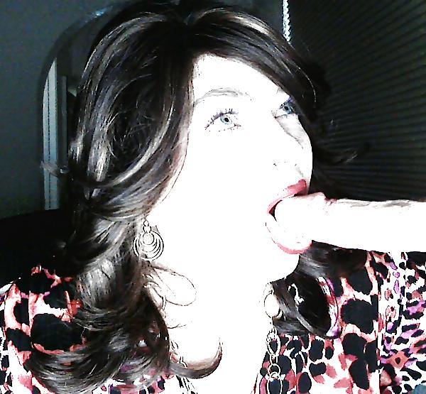 15P Crossdresser Sucking Her Dildo