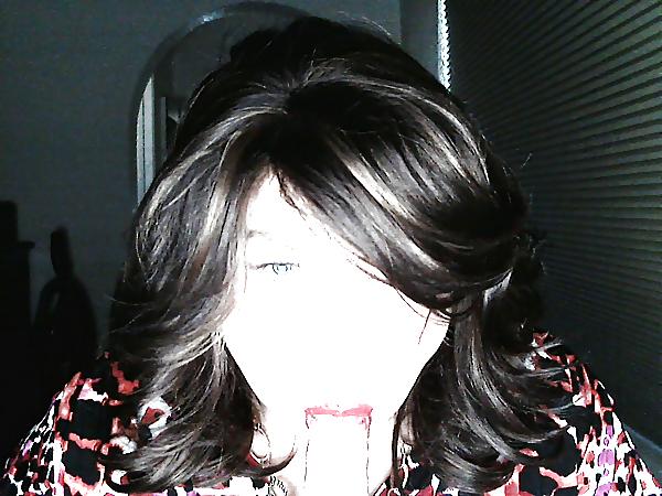 15P Crossdresser Sucking Her Dildo