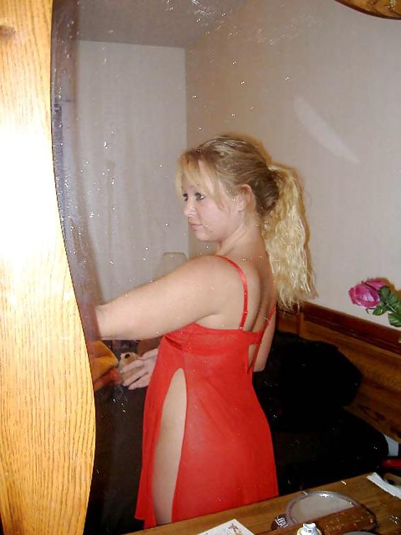 12P Blonde In Red Masturbating