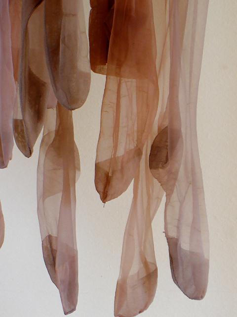 25P The Worn Stockings of Madam and me in SUSPENSION