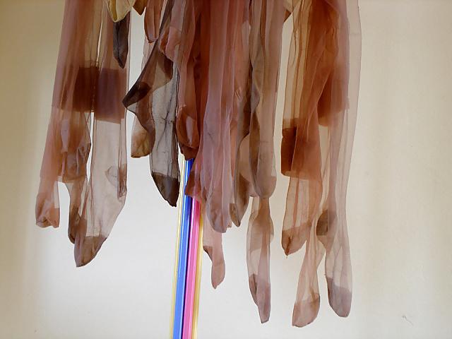 25P The Worn Stockings of Madam and me in SUSPENSION