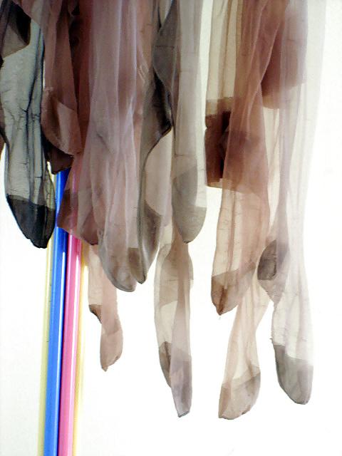 25P The Worn Stockings of Madam and me in SUSPENSION
