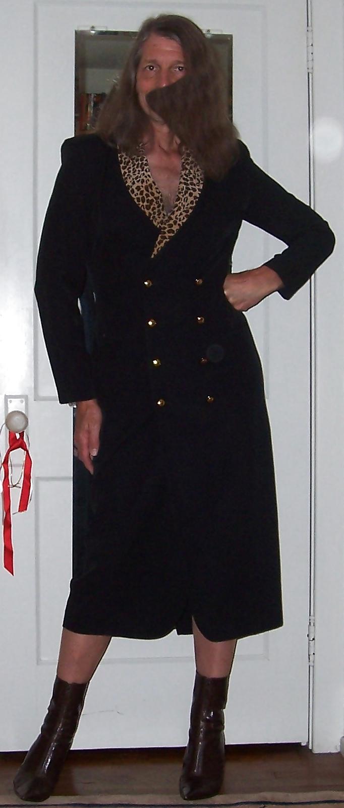 25P Crossdressing - Long Black Leopard