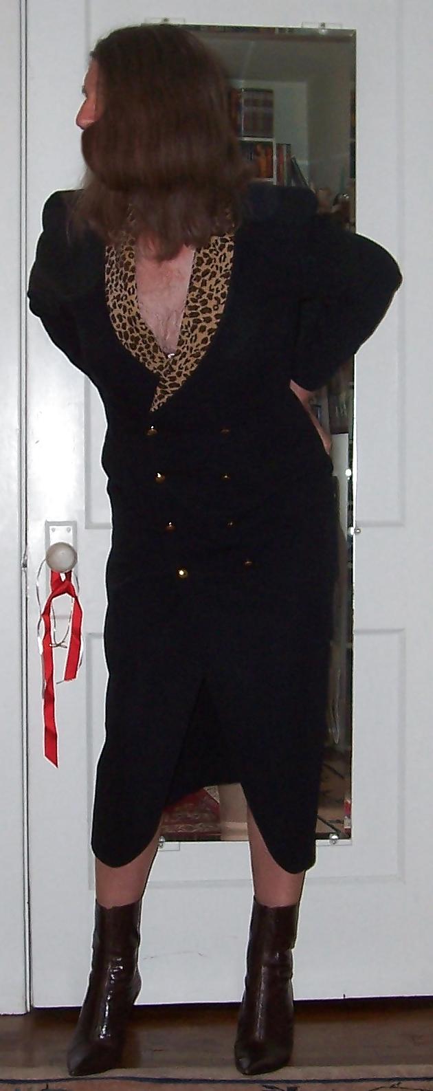 25P Crossdressing - Long Black Leopard