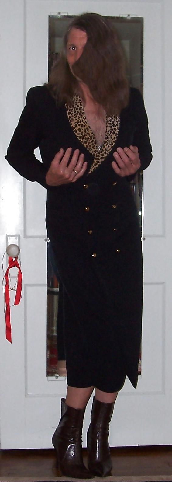 25P Crossdressing - Long Black Leopard