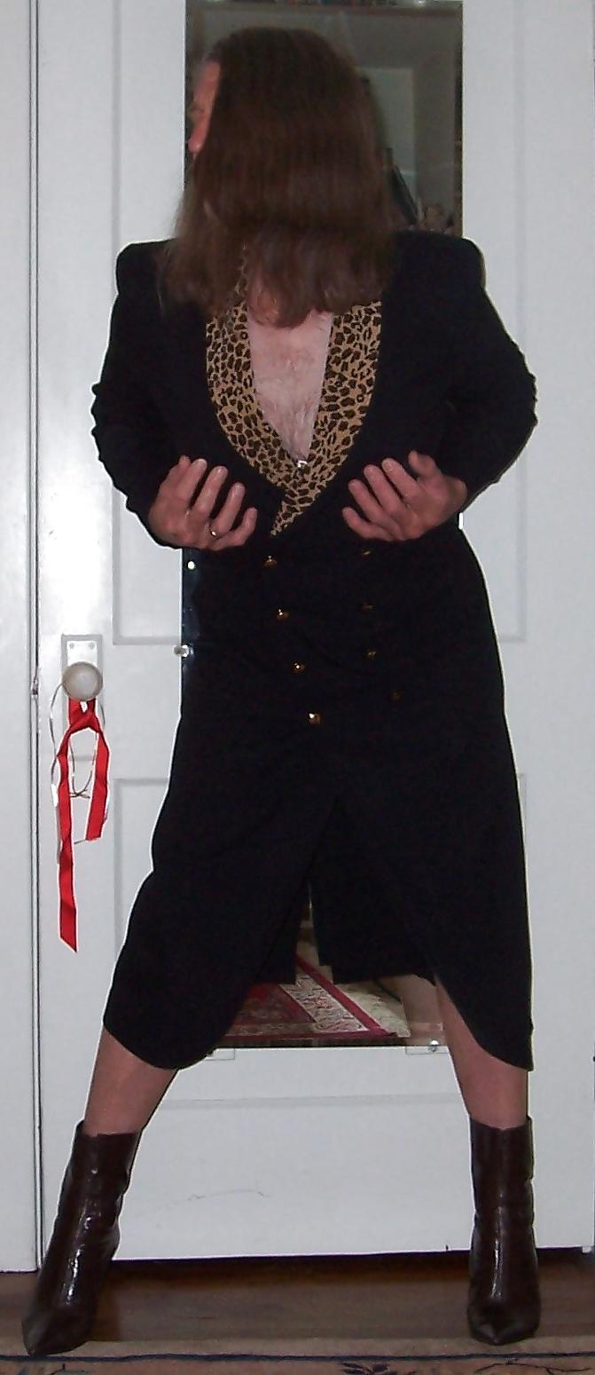 25P Crossdressing - Long Black Leopard