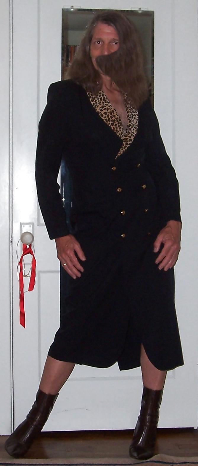 25P Crossdressing - Long Black Leopard