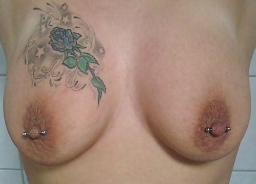 21P Pierced and tattooed tits #2