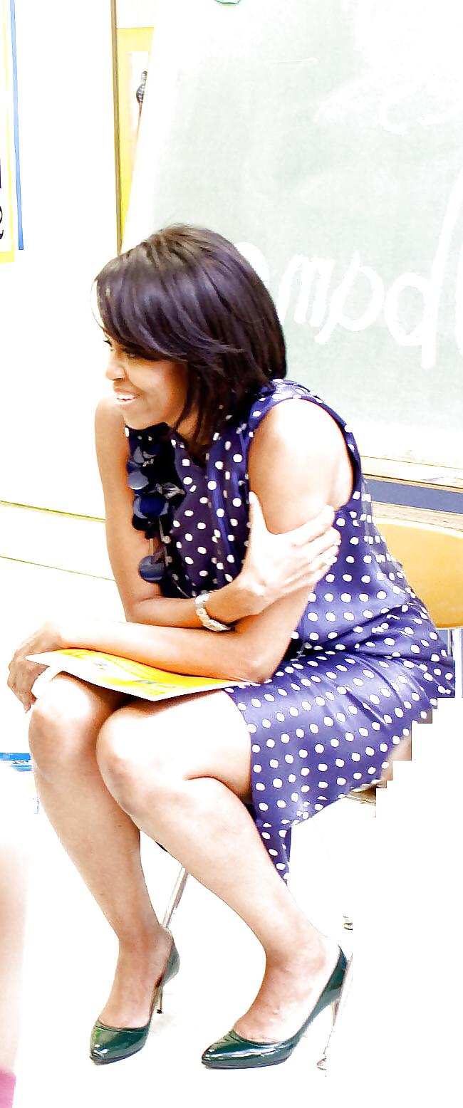16P Michelle Obama - Showing Off Those Long Sexy Legs