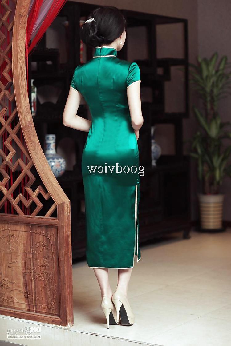 20P Satin Silk Cheongsam qipao dress
