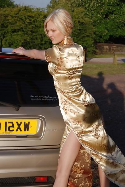 20P Satin Silk Cheongsam qipao dress