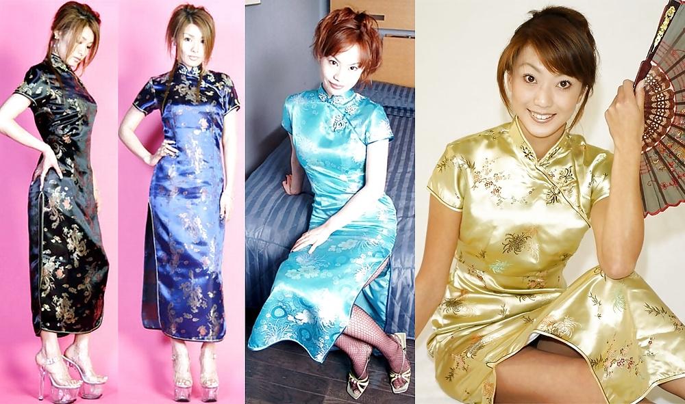 20P Satin Silk Cheongsam qipao dress