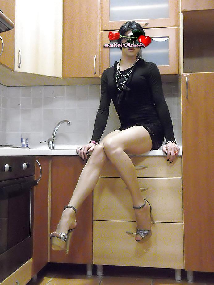 25P AnaKristina - crossdresser and dildo
