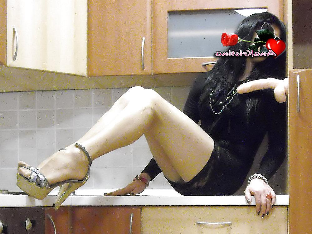 25P AnaKristina - crossdresser and dildo