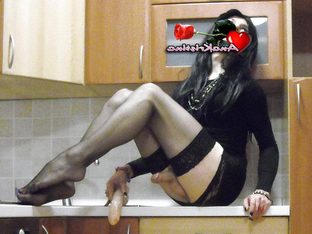 25P AnaKristina - crossdresser and dildo