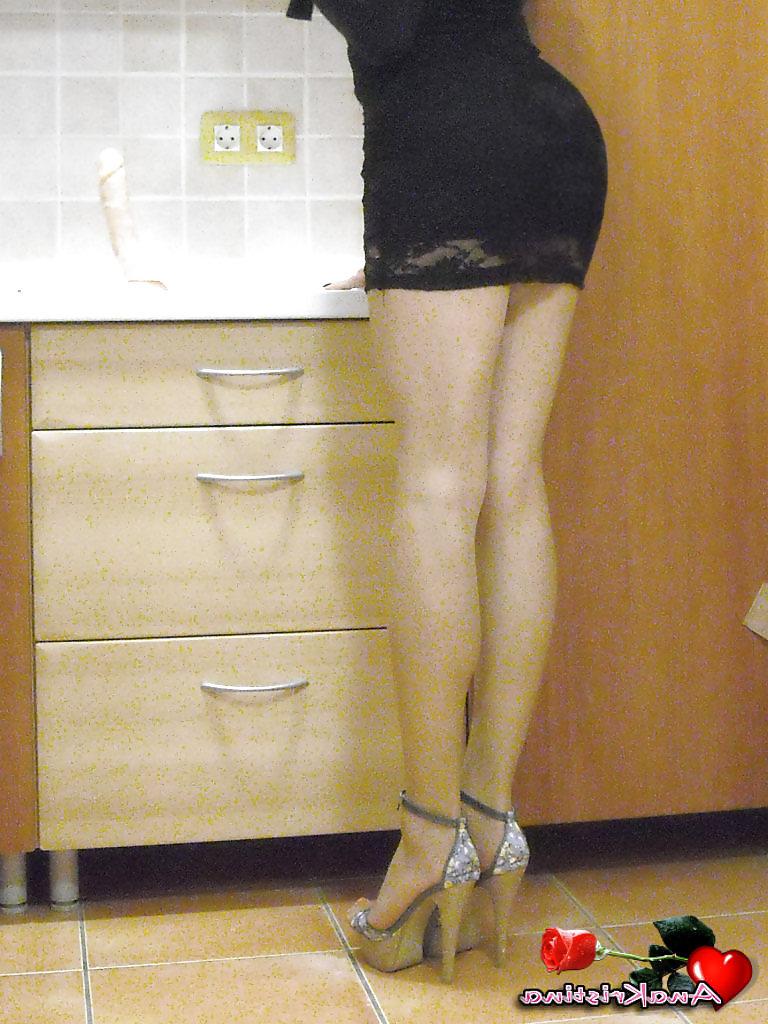 25P AnaKristina - crossdresser and dildo