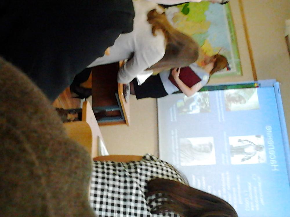 10P Geography teacher in stockings