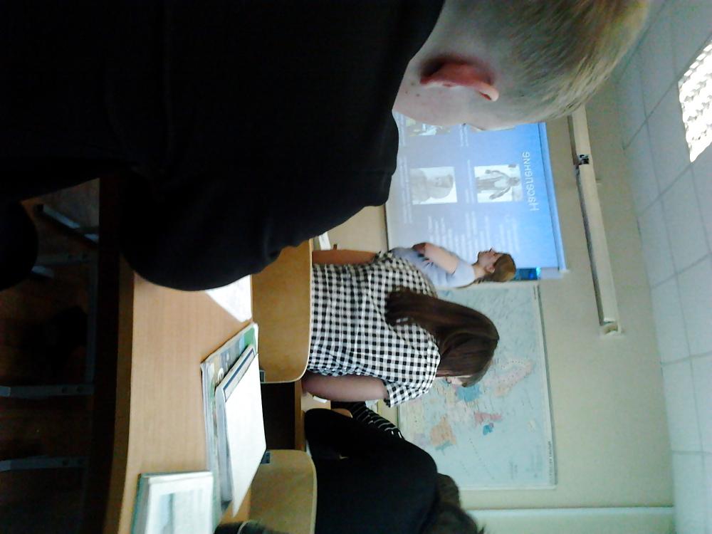 10P Geography teacher in stockings