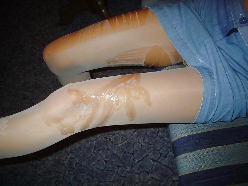 25P Cum on Stockings