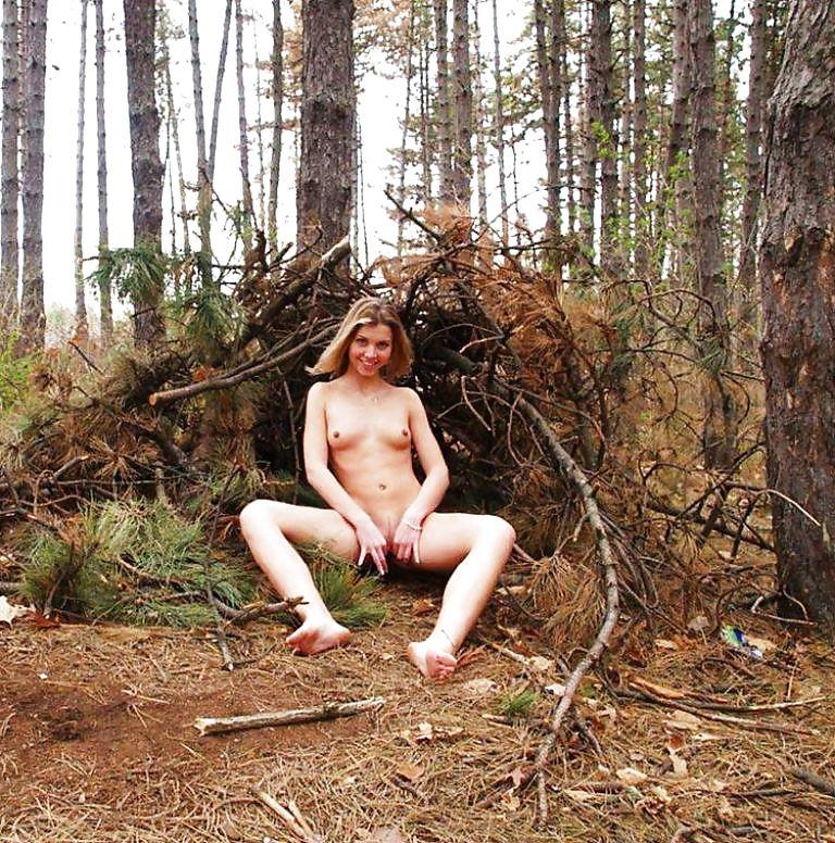 25P Private outdoor photoshoot with a young blonde German girl