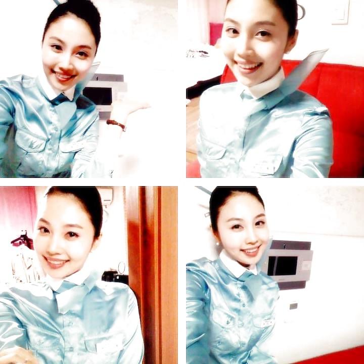 25P Korean air hostess creampie