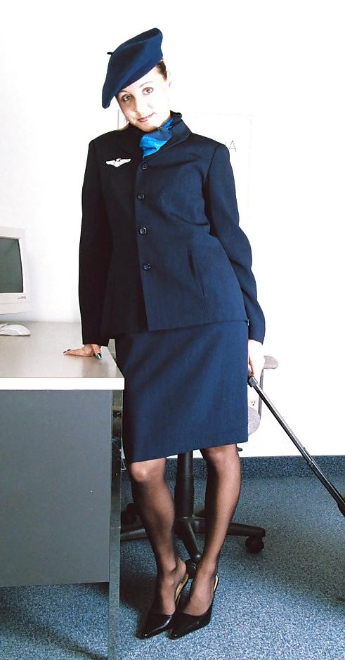 25P Blonde air hostess