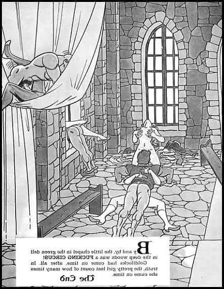 19P Erotic Book Illustration 21 - Goldilocks and the three Cocks