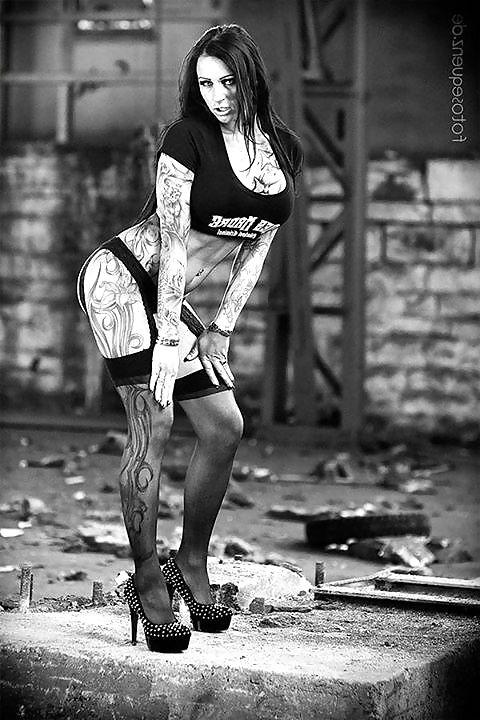 25P Hot inked German goddess Sharon Phoenix