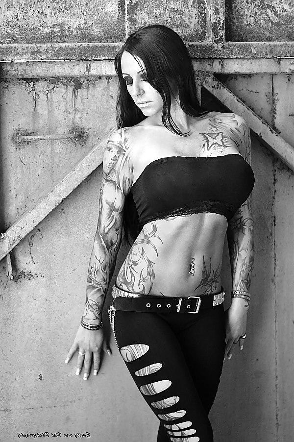 25P Hot inked German goddess Sharon Phoenix