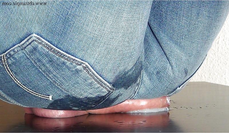 9P Ball and Cock sitting in Jeans