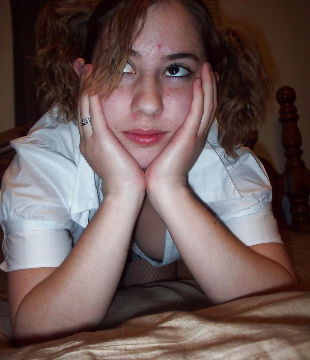 24P Puffy tits and pigtail teen