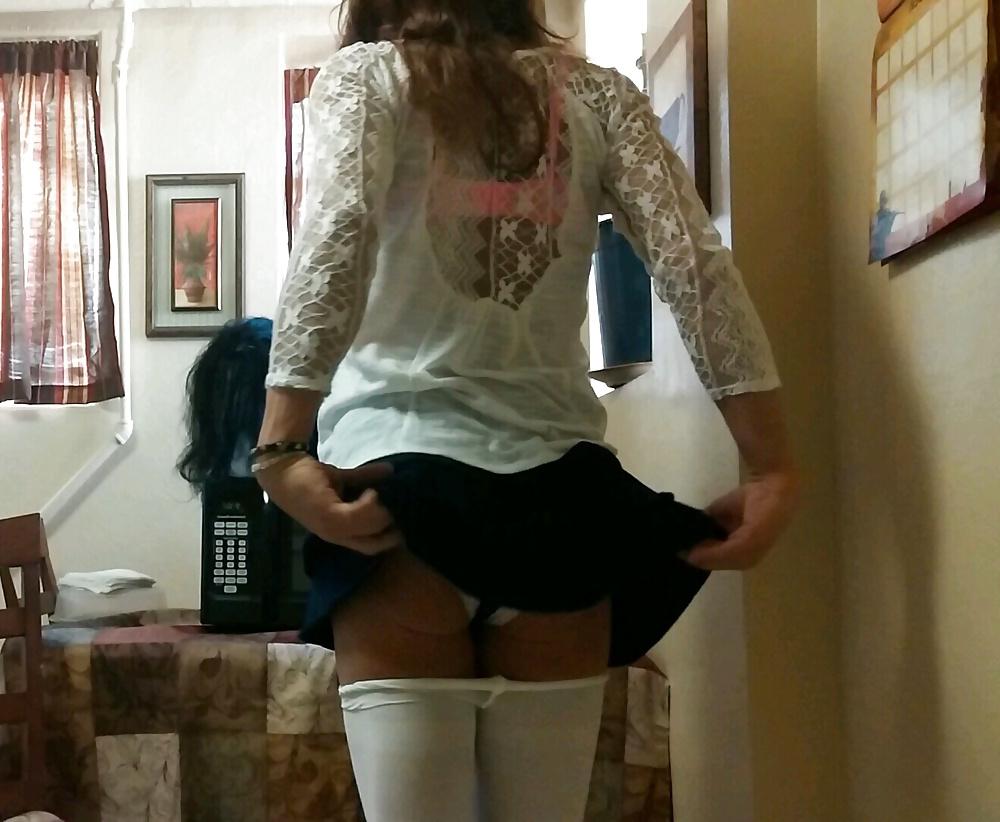 24P Crossdresser in pantyhose