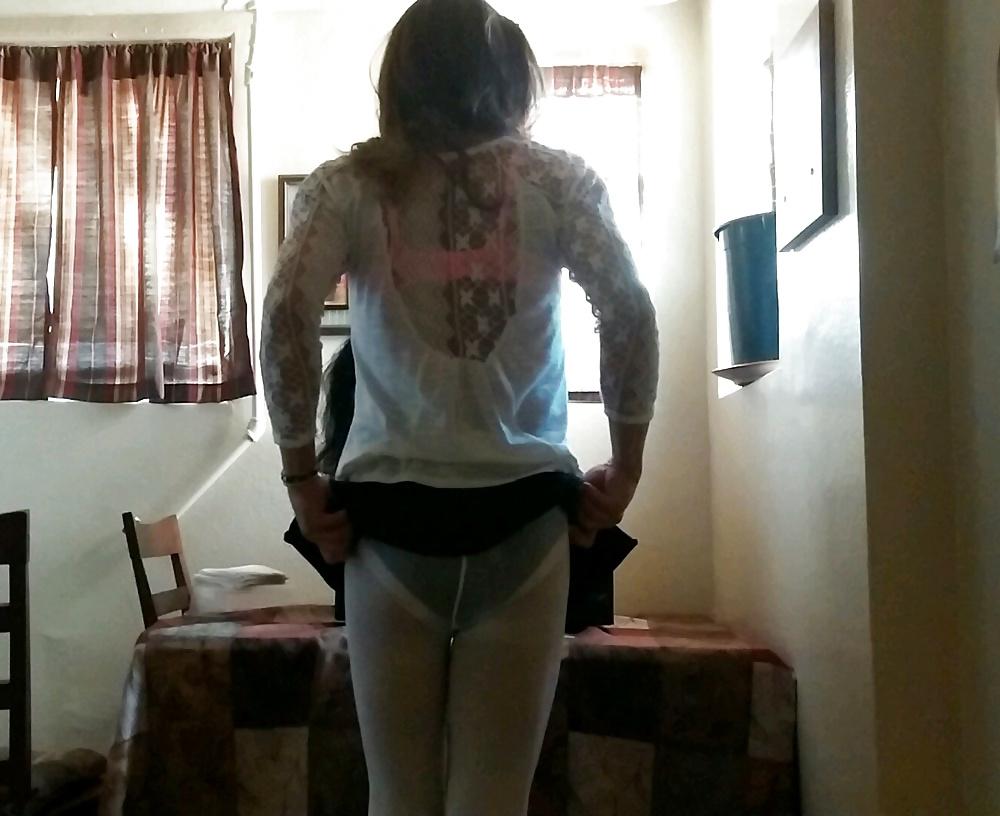 24P Crossdresser in pantyhose