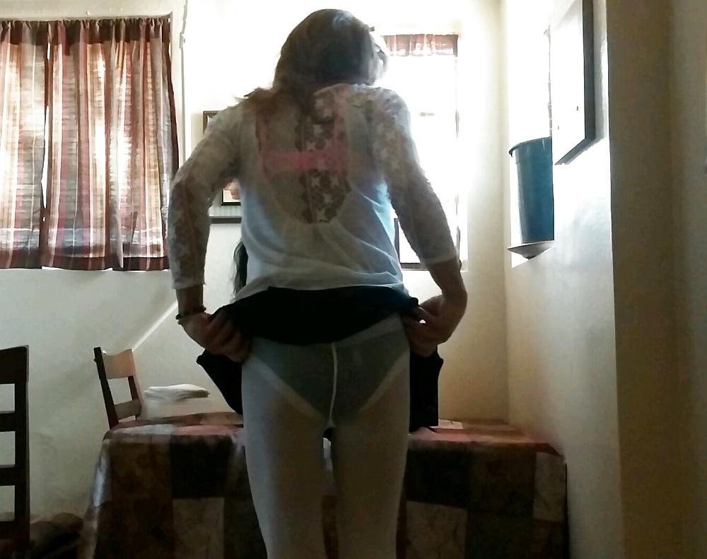 24P Crossdresser in pantyhose