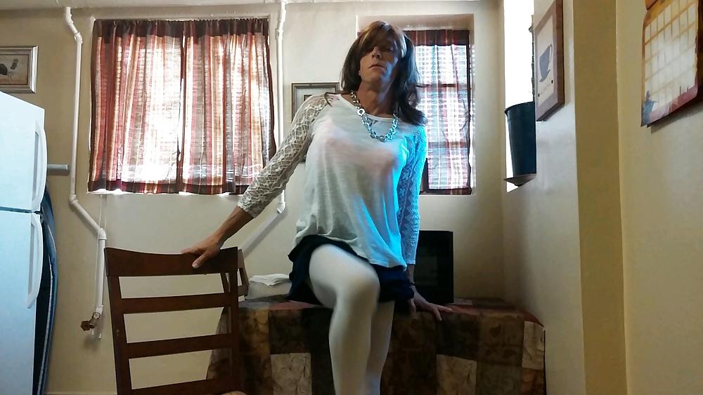 24P Crossdresser in pantyhose